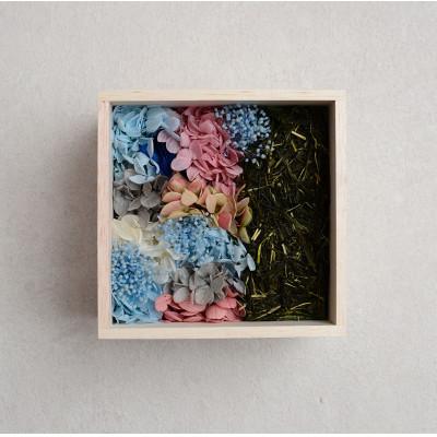 ふるさと納税 宇治市 【お花とお茶葉のアレンジメント】茶和花(三室戸)4寸