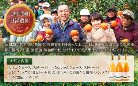【3ヵ月連続定期便】 愛媛の柑橘農家が贈る！ 飲み比べ 柑橘ジュース 3種×3回（計9本） 100%ストレート果汁 産地直送 愛媛 みかん ジュース 果汁飲料 定期便 ふるさと納税 （880）