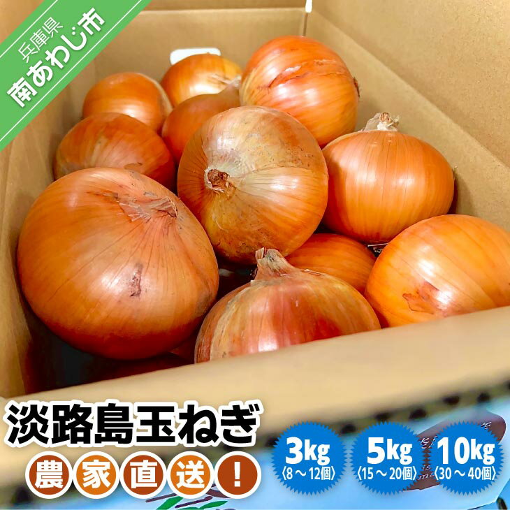 【ふるさと納税】農家直送！【奈良農園】淡路島玉ねぎ【3kg・5kg・10kg】≪サイズ色々≫