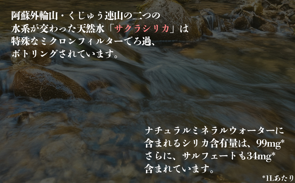 【選べる回数】【定期便3回】阿蘇の天然水「サクラシリカ」 500ml×40本 定期便3回