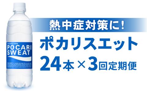 【熱中症対策】＜3回定期便＞500ml 1箱（24本）×3回 ポカリスエット【大塚製薬】 [FBD006]