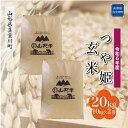 【ふるさと納税】 令和6年産 真室川町厳選 つや姫 ＜玄米＞ 20kg（10kg×2袋）