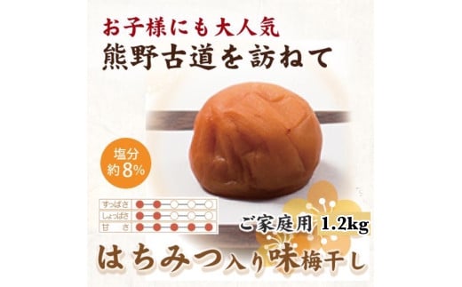 【訳あり・ご家庭用】紀州南高梅 はちみつ入り味梅 約1.2kg 【US15】【準備でき次第、順次発送】
