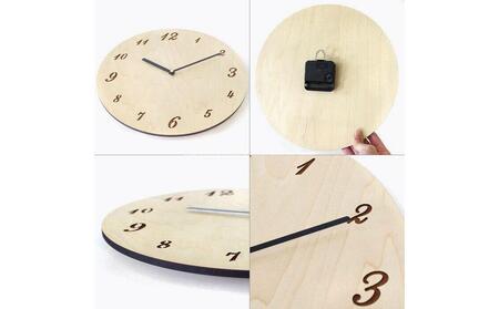 【旭川クラフト】木製壁掛け時計 ボードクロック メープル / ササキ工芸