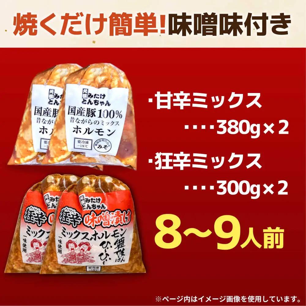 「元祖みたけとんちゃん」ミックスホルモン 2種セット（8人前）[AVAA051]ホルモン おすすめ