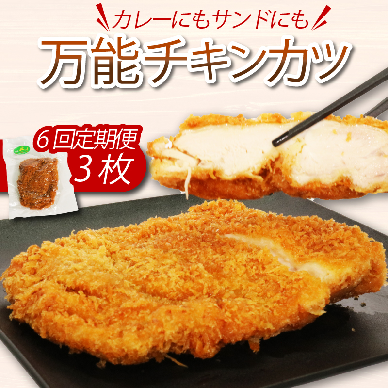【隔月６回定期便】初音のチキンカツ３枚 阿波彩どりカツサンド カレー 鶏肉 骨付き肉 骨付鳥 惣菜 簡単調理 定期便 子どもに人気 冷凍 送料無料
