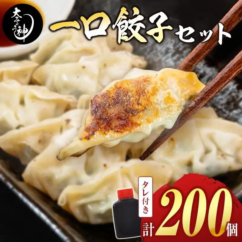 「一口餃子の大明神」一口餃子セット 計200個 （50個入×4袋） タレ付き
