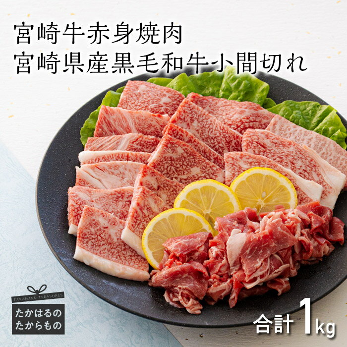 【ふるさと納税】ミヤチク 日本一美味しい「宮崎牛」の赤身焼肉（ウデまたはモモ）800g＆黒毛和牛小間切れ 200g 内閣総理大臣賞4大会連続受賞 ブランド牛 黒毛和牛 国産 和牛 牛肉 お肉 赤身肉 宮崎県 高原町 送料無料 故郷 納税 返礼品 ギフト 贈答 贈り物 22000円 2万円台