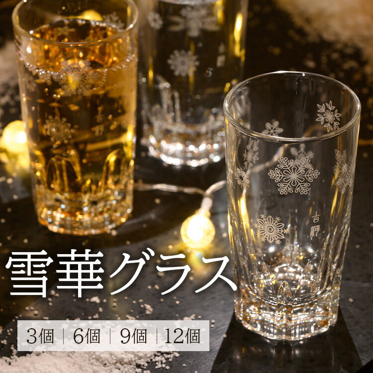 【ふるさと納税】【選べる個数】雪華グラス グラス コップ カップ 雪の結晶 贈答 贈り物 プレゼント 茨城県 古河市 送料無料 雪華 ガラス _BL24_BL25_BL26_BL27