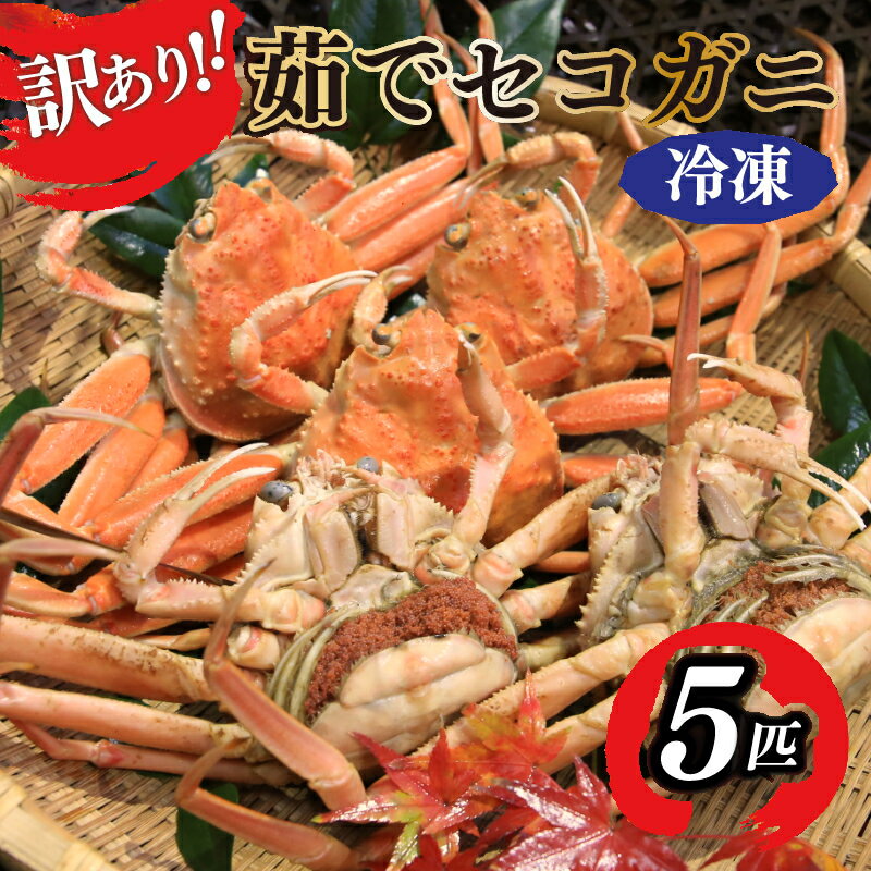 【ふるさと納税】高評価★4.6 【訳あり】茹でセイコガニ(セコ蟹)(香箱ガニ)(こっぺ)　5匹【冷凍】 海鮮 かに カニ 蟹 セイコ蟹 セコガニ せこ蟹 ズワイガニ ズワイ蟹 香箱がに 香箱ガニ コッペガニ ボイル 海産物 魚介類 ふるさと納税 カニ ふるさと納税 セコ蟹 国産
