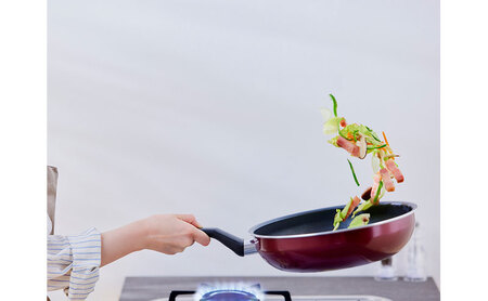 フライパン ダイヤモンドコートフライパン炒め鍋 IH・ガス火両用26cm VDI-W26 ワインレッド フライパン  ih  鍋 片手 炒め鍋  26cm 深型 IH 軽い ガス ih対応 ガス火 軽