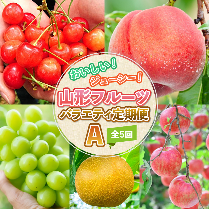 【定期便5回】おいしい！ジューシー！山形フルーツ バラエ