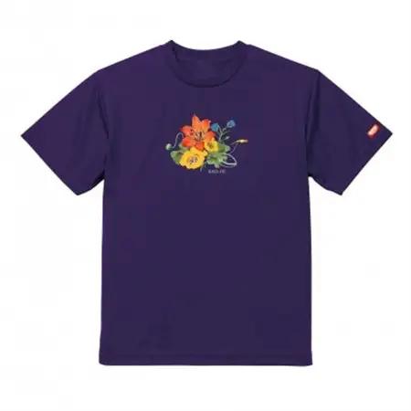 JTTA公認　卓球ユニフォーム【男女兼用(ドライ):Sサイズ】フラワー　パープル_装飾品・工芸品  洋服 _【1518842】