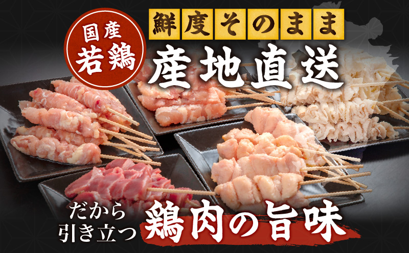 若鶏の焼き鳥セット5種(40本)バラエティーセット_M146-015