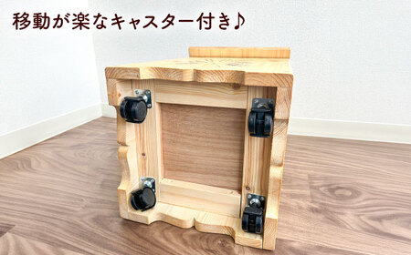 北海道産 天然木の手づくり ゴミ箱（ハート形）【木工房TANAKA】[AXAU016]