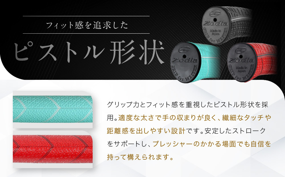 Zodiaオリジナルカイマン　パターグリップ　Zodiaロゴ　スカイブルー　１本