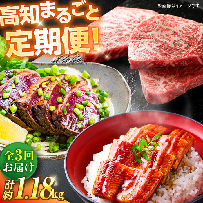 【ふるさと納税】【3回定期便】高知をまるごと定期便〈 鰹 タタキ 2節 / うなぎ 蒲焼き2尾 / 土佐あかうし 300g 〉【株式会社Dorago】[ATAM038] 蒲焼 かば焼き たれ タレ 鰻 ウナギ かつお カツオ カツオ ポン酢 もも モモ肉小分け パック 冷凍 冷凍食品 おかず 簡単調理