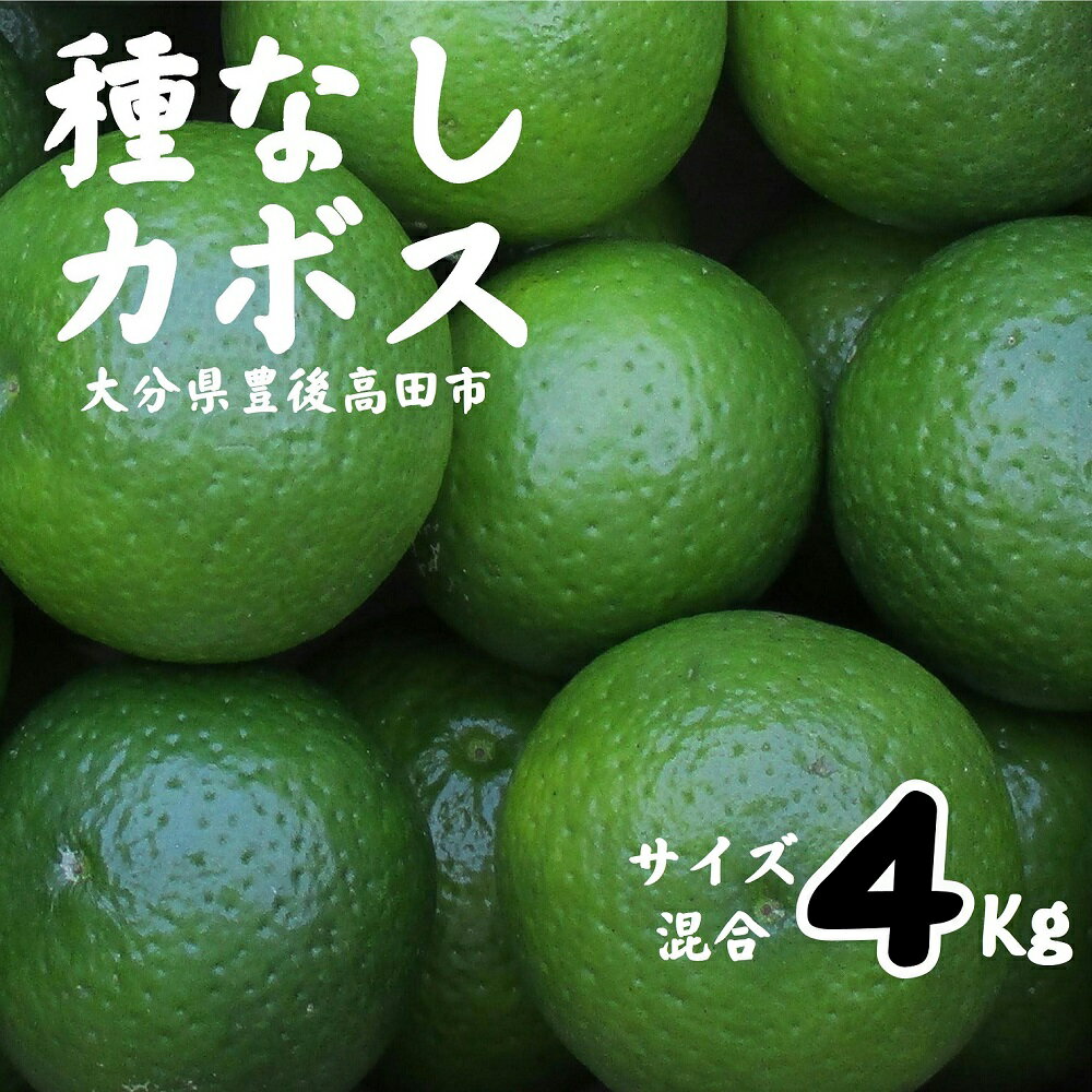 【ふるさと納税】先行予約 種なし カボス 4kg サイズ 混合 かぼす 鍋物 肉料理 魚料理 送料無料