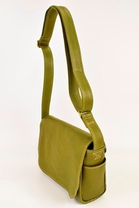 【minca】栃木レザーのショルダーバッグ01S 斜めがけ ミニサイズ ソフトな手触り/Shoulder bag 01/S/オリーブ　545