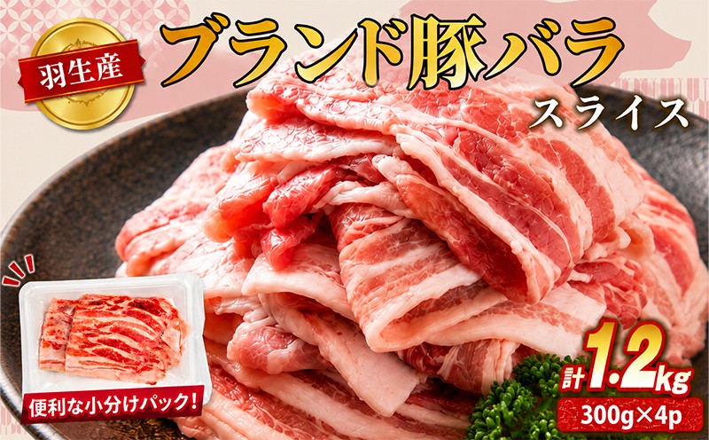 
                  豚 バラ スライス 1.2kg ( 300g ×4P ) 国産 三元豚 冷凍 真空 小分け 個包装 たっぷり 大容量 大きめ 豚肉 肉 にくブタ ポーク ジューシー お弁当 おかず 惣菜 晩ごはん 贅沢 ギフト お中元 御中元 贈り物 贈答 埼玉県 羽生市
                