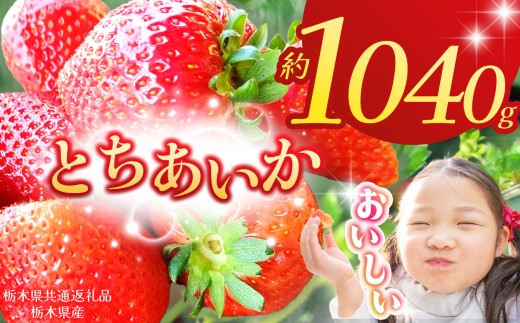 【栃木県共通返礼品】【先行予約】とちあいか 260g×4P| 年始発送 果物 くだもの フルーツ 野菜 やさい ヤサイ 苺 イチゴ いちご とちあいか 新鮮 甘い 数量 限定 美味しい 果物 共通返礼品 フルーツ デザート 栃木県 那珂川町 送料無料