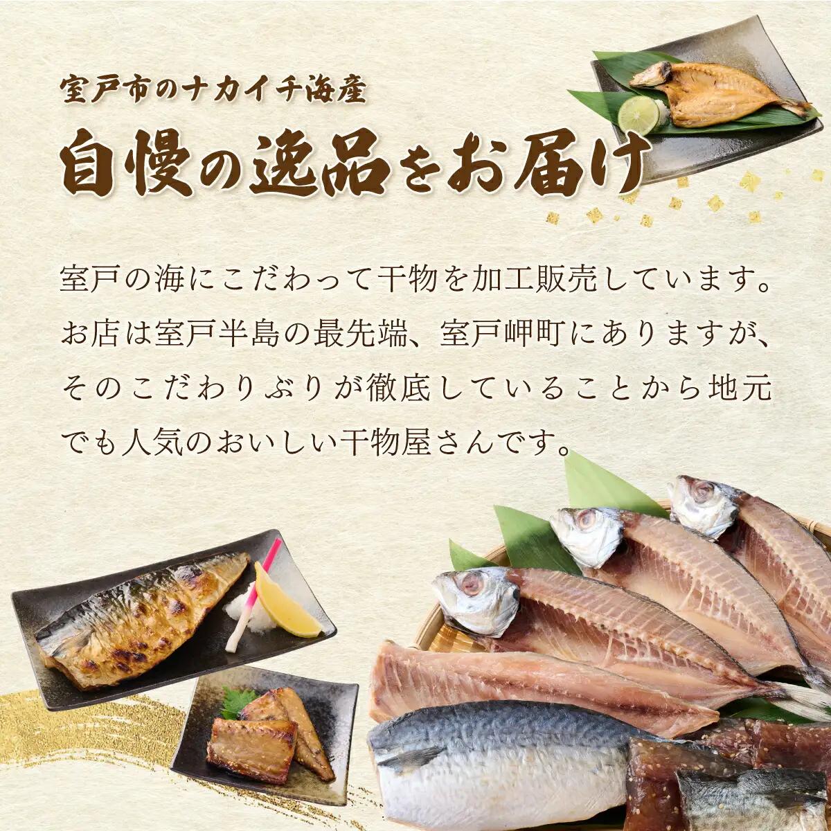 【アジの干物】ナカイチ海産 干物5から8枚セット