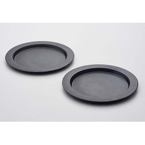 2016/ TY Rim Plate Set BK【2016/オリジナル】有田焼 食器 器 皿 中皿 リム皿 プレート 2枚 ブラック シンプル AA55-140