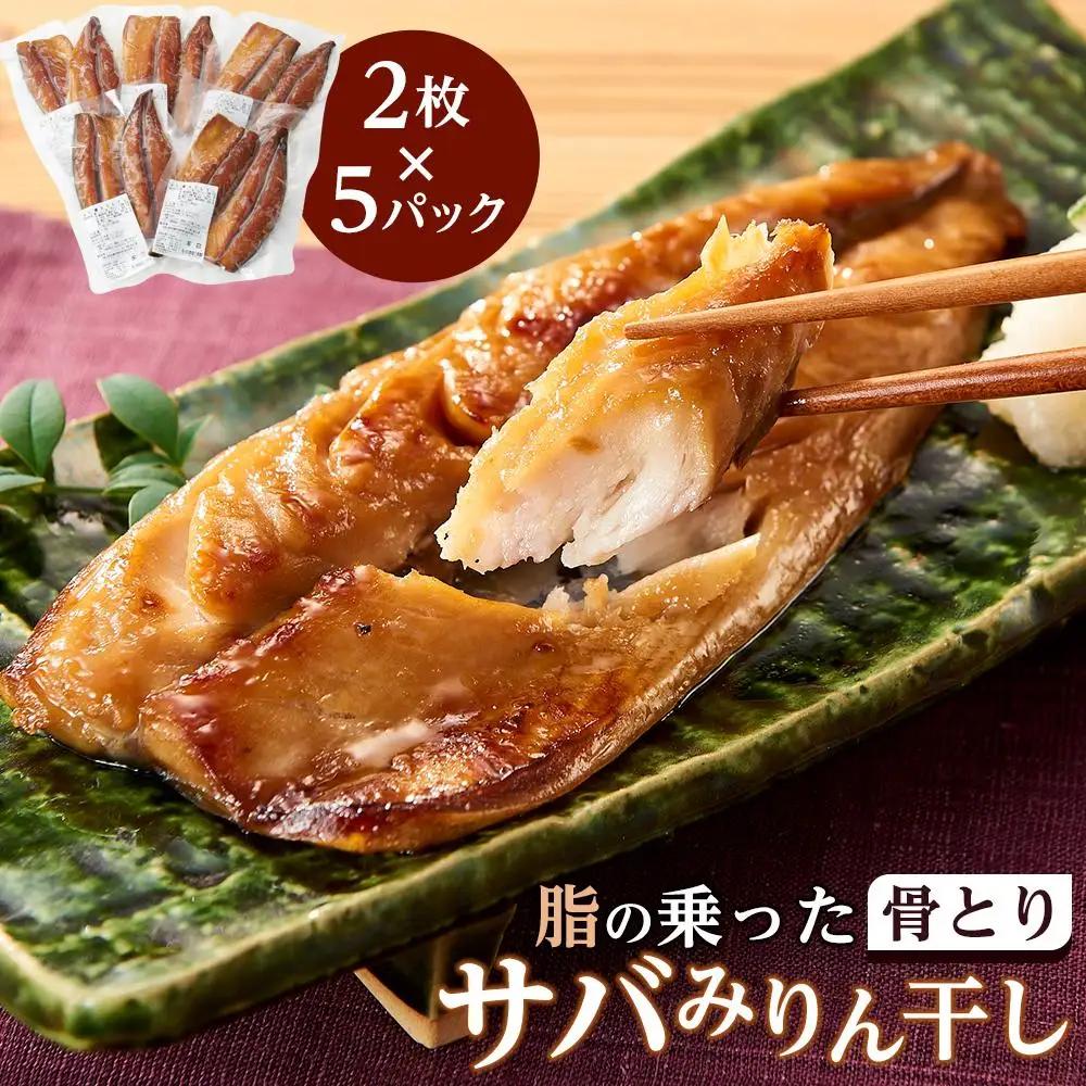 骨取り！ 脂の乗ったサバみりん干し 2枚×5パック ｜ ひもの