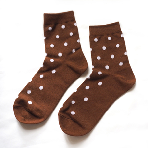 ショートソックスM,L（23～27cm)シンプル鹿ドット 10-282