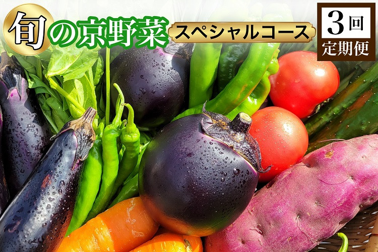 
【3回定期便】旬の京野菜　毎月お届けスペシャルコース（全3回）
《野菜定期便 野菜詰め合わせ 野菜セット 京野菜 旬の野菜 新鮮野菜 有機野菜 減農薬》
