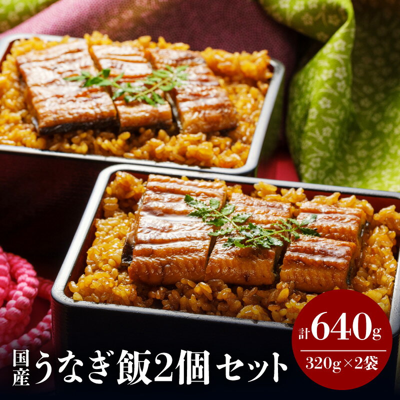 【ふるさと納税】うなぎ飯2個セット(320g×2袋) うなぎ飯 肝焼き たれ さんしょう うな重 うな丼 蒲焼 鰻蒲焼 うなぎ蒲焼き 国産うなぎ 国産米 惣菜 お惣菜 お弁当 おかず 簡単調理 贈答 贈り物 ギフト プレゼント 小分け パック 冷凍 冬うなぎ 宮崎県 宮崎市 送料無料