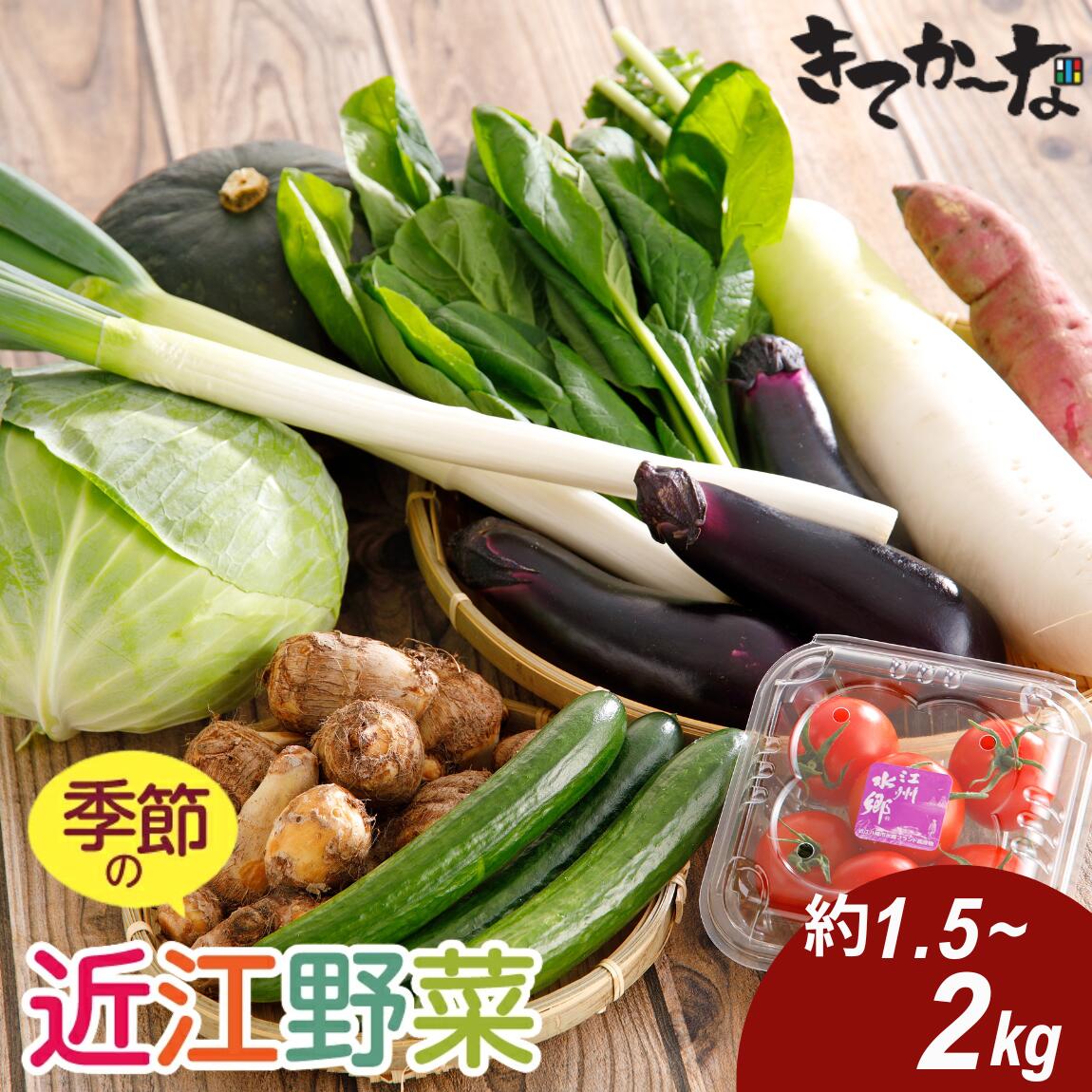 【 ふるさと納税 】 近江野菜 詰め合せ セット 1.5〜2kg 野菜 詰め合わせ 野菜詰め合わせ 野菜セット 旬野菜 野菜詰め合わせセット 冷蔵 新鮮 国産 食材 通販 お取り寄せ ファーマーズマーケット きてか〜な ギフト プレゼント