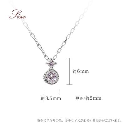 ふるさと納税 京都市 【心葉/京都】K10 天然ダイヤモンド×2石 0.08ct ネックレス「ホワイトゴールド」 |  | 01