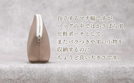 本革 ラウンドポーチ 日本製 レザー 革製品 ポーチ 化粧ポーチ 旅行 トラベル 出張 Liete vivid オレンジ