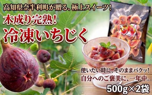 116027 冷凍いちじく 完熟 約500g ２袋 フルーツ 産地直送 露地栽培 真空包装 高知県 奈半利町 無花果 イチジク いちぢく 入手困難 こだわり / 高知県 奈半利町