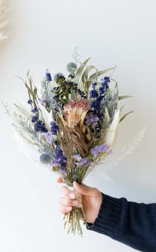 【スワッグ】ドライフラワーブーケ ブルー