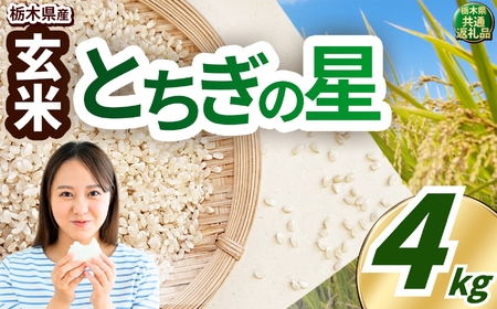とちぎの星 玄米 約4kg