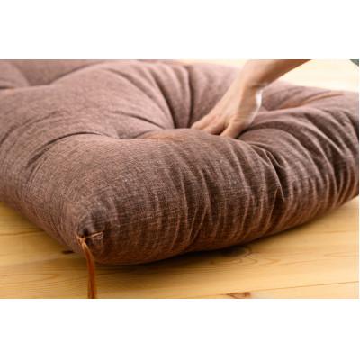 ふるさと納税 天理市 紬ダークブラウン小座布団45cm×45cm　1枚 |  | 02