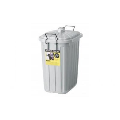 ふるさと納税 恵那市 ペールカンのふた付きゴミ箱　60リットル　グレー　1個