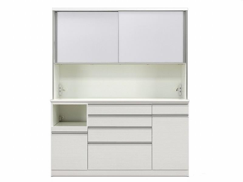 
            シュシュH キッチンボード ハイタイプ 幅170cm 引き戸 食器棚 オープンボード 完成品 カップボード ダイニングボード 大川家具
          