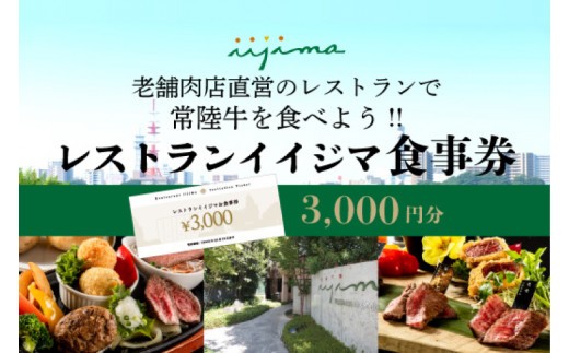 
             レストラン 食事券 水戸 茨城県 創業45年 レストランイイジマ 常陸牛 ディナー ランチ クーポン 寄付 1万円 3000円分 和牛 優待券 お食事券 体験 洋食 夫婦 返礼品 ギフト 故郷納税 お祝い（DU-121）
          