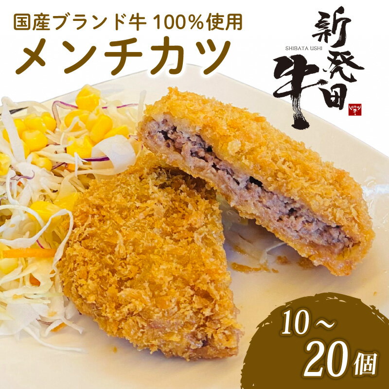 【ふるさと納税】 国産 新発田牛 メンチカツ 選べる 10個 20個 セット 和牛 にいがた和牛 牛肉 牛 ぎゅうにく 肉 お肉 にく おにく カツ ミンチカツ おかず 揚げ物 フライ 惣菜 お惣菜 冷凍 冷凍食品 加工品 簡単調理 簡単 先崎畜産 新潟県 新潟 新発田市 新発田 H24 H25