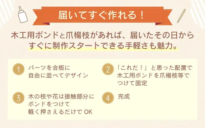 自然素材の貼り絵キット 木の実とドライフラワーで作るクラフトセット【クラフト ドライフラワー】 [m47-a023]