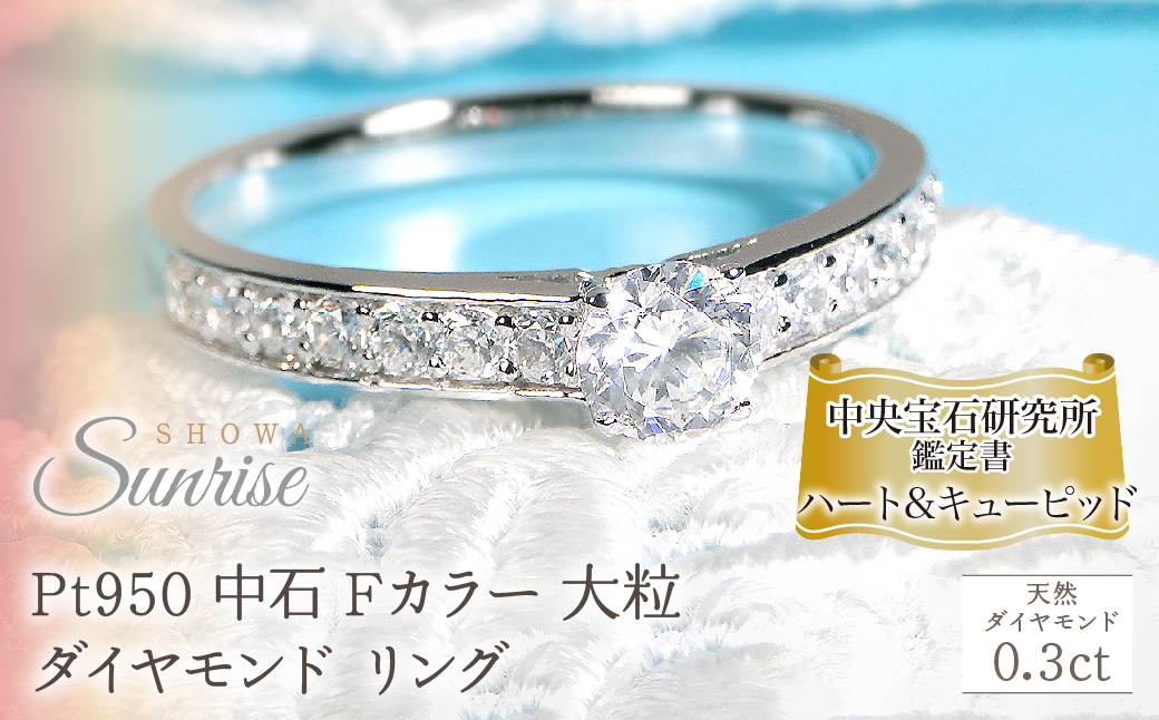 
            【中央宝研鑑定書付】pt950 中石 Fカラー 大粒0.3ct ハートアンドキューピッド ダイヤモンド リング【0.58ctUP】 CSR0302-pt SWAV047｜山梨県 昭和町 ジュエリー アクセサリー ギフト プレゼント 贈り物 記念日 誕生日 カジュアル フォーマル オケージョン｜レビューキャンペーン
          