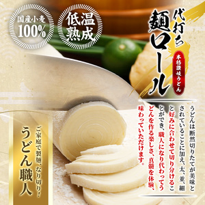 代打ち麺ロール (500g×3本・9人前) ＜つゆ付＞ セット 讃岐 うどん 小麦 麺 コシ 職人 体験 本場 常温 【man183】【こんぴらや販売】
