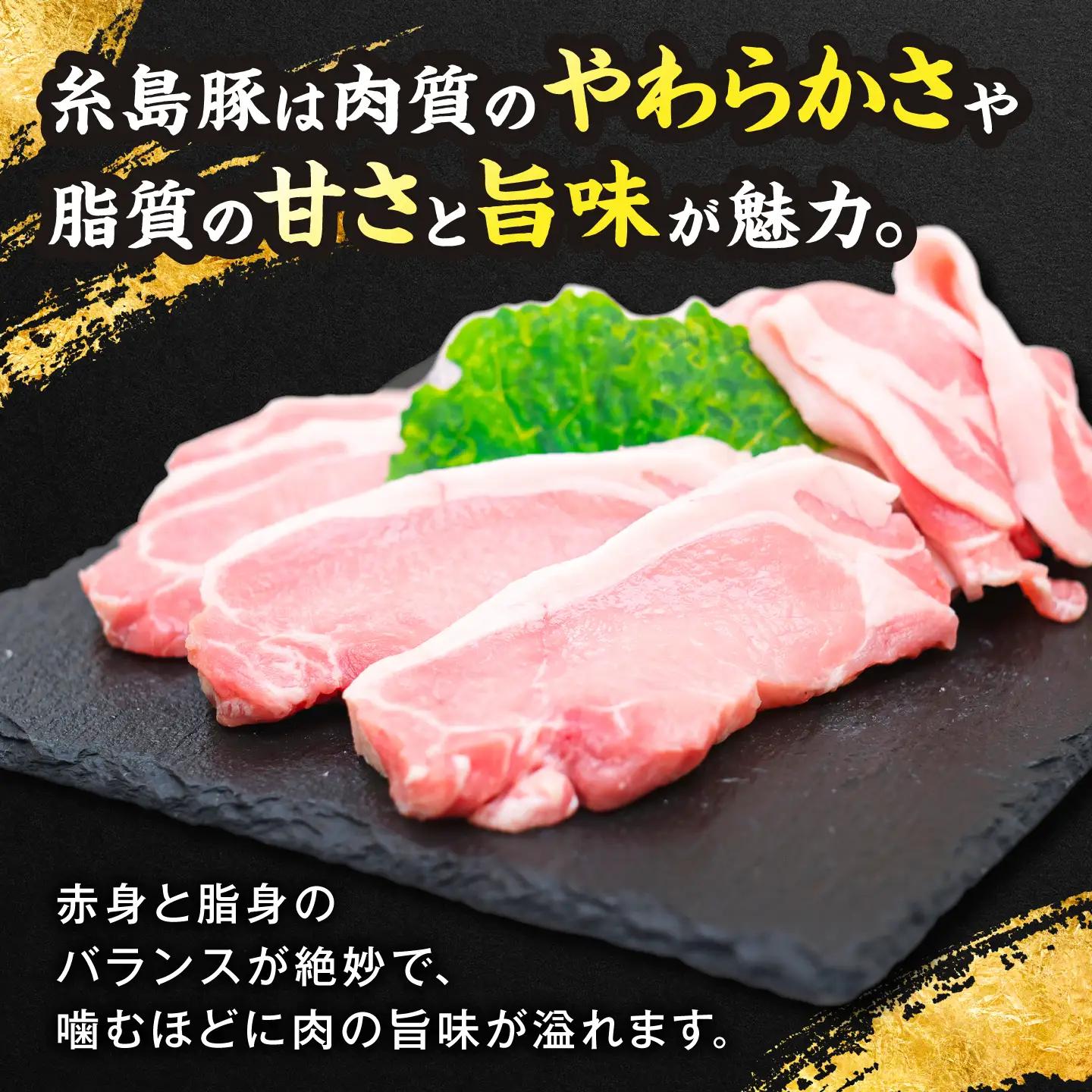 豚肉 セット 糸島豚 焼肉 しょうが焼き とんかつ 1.6kg 伊都菜彩 [AED003]
