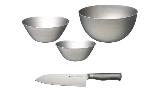 キッチンナイフ18cm & ボウル3点 セット FC033024