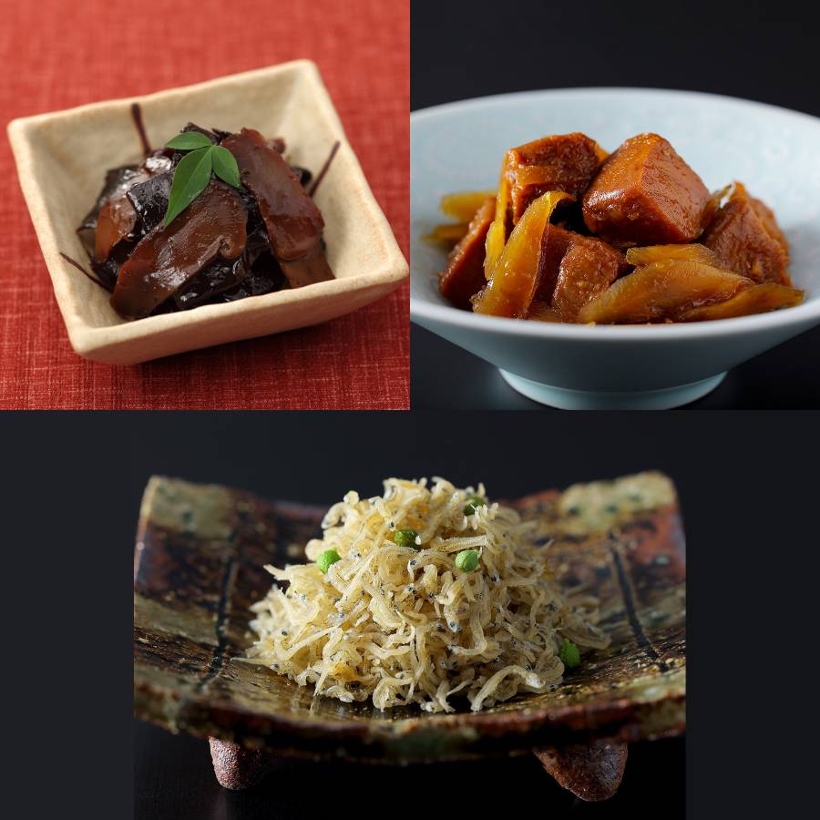 ＜下鴨茶寮＞料亭のご馳走 『 楓 - kaede - 』(ちりめん山椒60g、きんぴらまぐろ150g、松茸昆布150g)