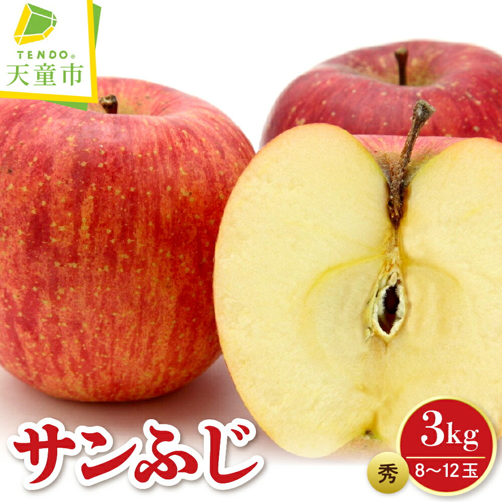 【ふるさと納税】 りんご ( サンふじ ) 3kg 令和8年産 先行予約 2026年 ふじ りんご 果物 フルーツ 秀 のし 贈答 ギフト プレゼント おすそ分け お取り寄せ 旬 秋 冬 期間限定 産地直送 送料無料 【 山形県 天童市 】
