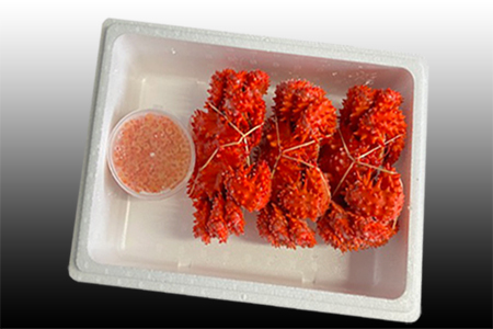 花咲かに300g前後～450g前後×3尾・いくら醤油漬け100g×1Pセット B-36012